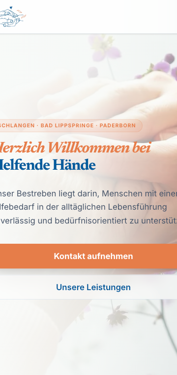 Helfende Hände — Alltagsbegleitung OWL — Mobile-Ansicht