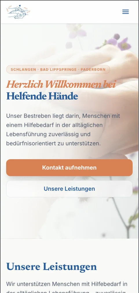 Helfende Hände — Alltagsbegleitung OWL — Mobile-Ansicht